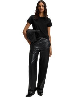 Women's Slim-Fit Mercerized-Cotton T-Shirt