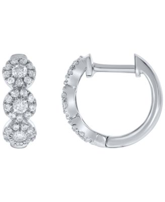 White Diamond Earrings (1/2 ct. t.w.) in 10k White Gold