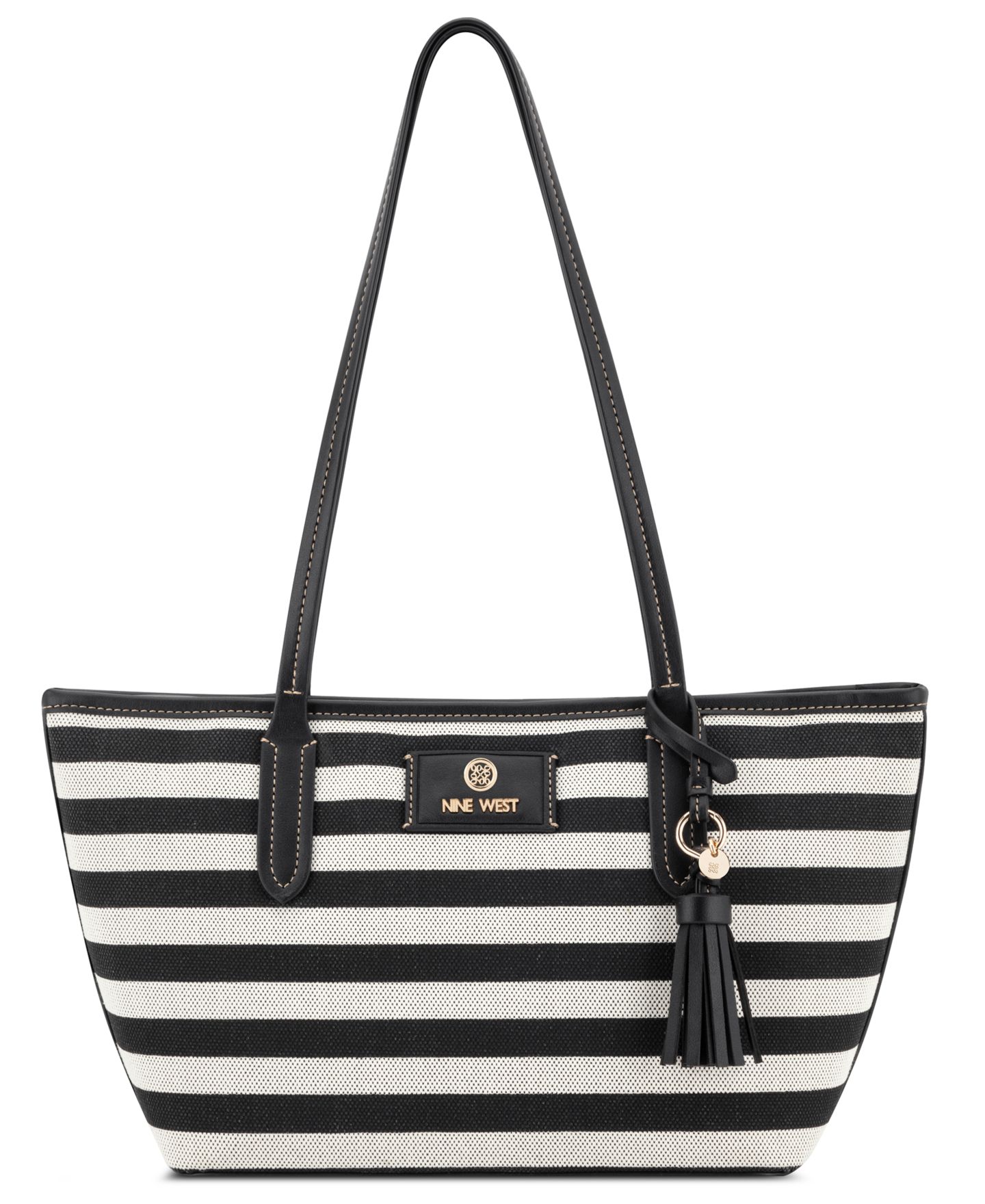 Женская сумка Nine West Nori Shopper Zipper, цвет: Натуральный / Чёрный — фото 1