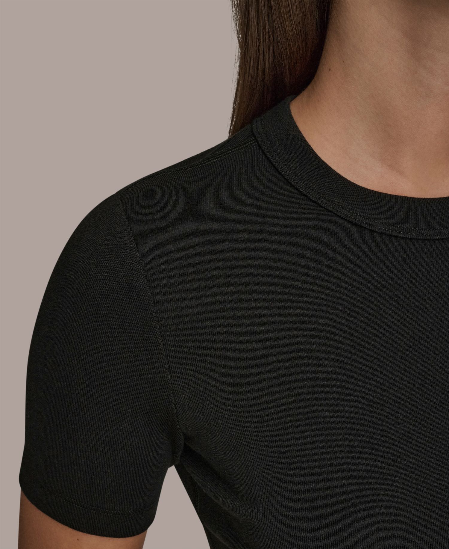 Women's Rib Short-Sleeve Crewneck T-Shirt