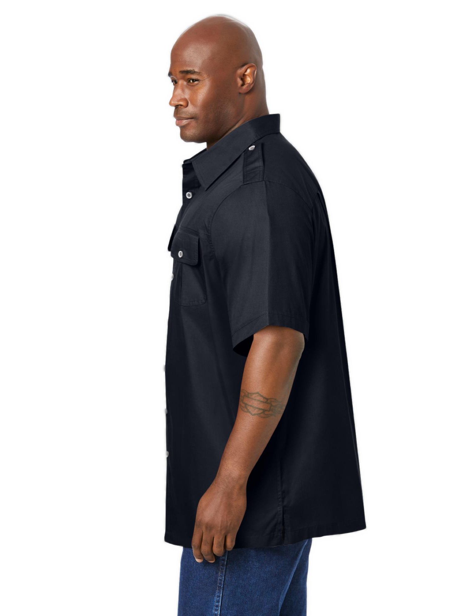 Men's by KingSize Short-Sleeve Pilot Shirt