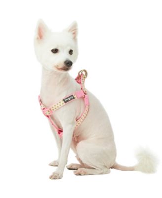 Velvety Polka Dot Dog Step-in Harness with with Bow