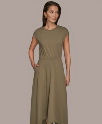Donna Karan Weekend - Women's Cap Sleeve Crewneck Dress