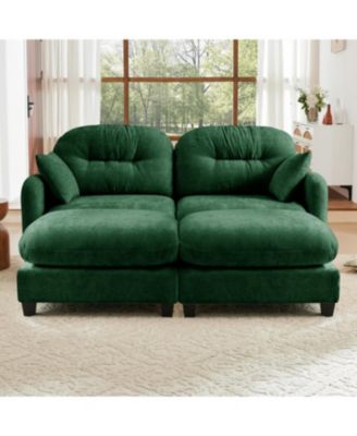 Streamdale Cloud Sectional Couch - Premium Chenille, Tufted, High-Density Foam, Green