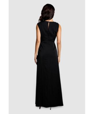 Women's Ruched Side Split Maxi Dress