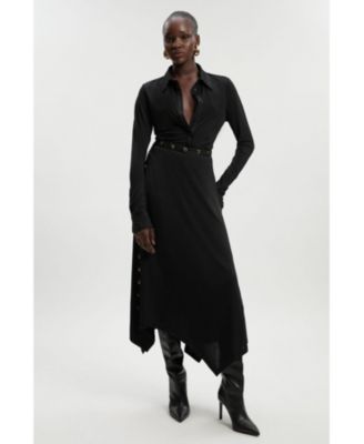 Women's Drapey Crepe Slim Collared Shirt