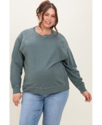Plus Size Jade French Terry Vintage Wash Pullover