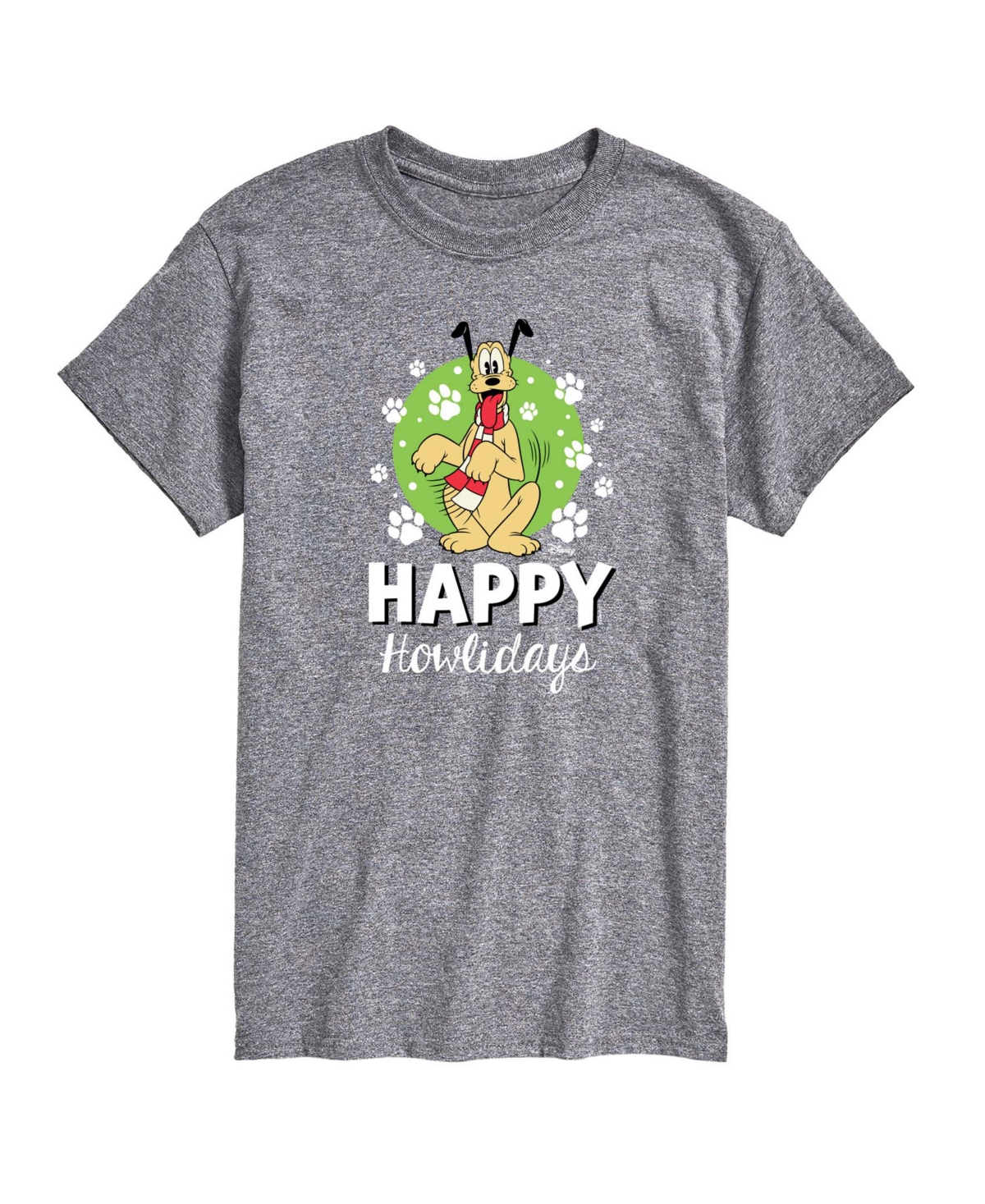 Airwaves Men's Happy Howlidays Pluto Short-Sleeve Graphic T-Shirt