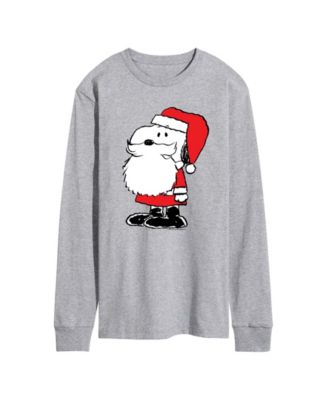 AIRWAVES - Men's Peanuts Santa Snoopy Graphic Long-Sleeve T-Shirt