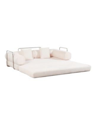 Streamdale Cream color sofa for living room, apartment, bedroom, and compact room