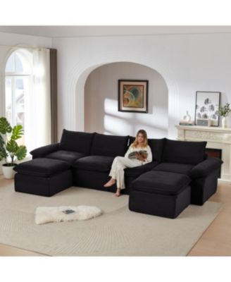 Streamdale Modern corduroy cloud sofa, comfortable & combinable for living rooms