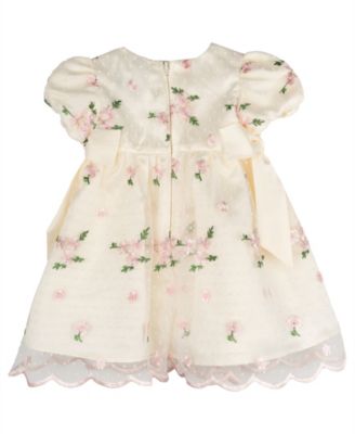Baby Girls' Embroidered Mesh Social Dress