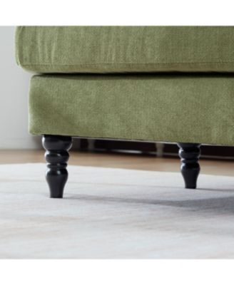 Streamdale Modern Minimalist Chenille Chaise Lounge Recliner Sofa with Wooden Legs & Storage Pockets