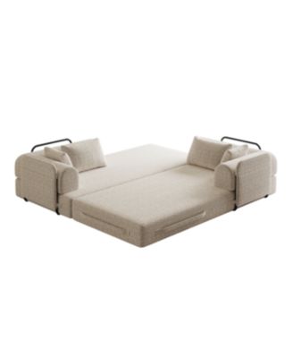 Streamdale Convertible Sleeper Sofa Bed with Pillow, Chenille Folding Mattress Couch
