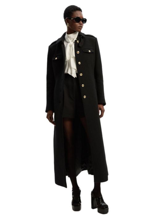 Женские куртки Karen Millen Women's Wool Military Tailored Maxi Coat