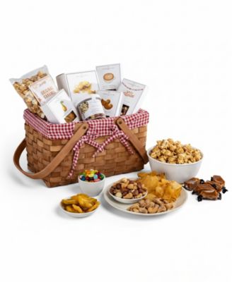 Farmhouse Basket with Gourmet Gift Pack, 7 Piece
