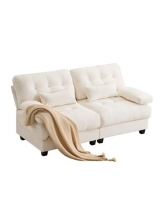 Streamdale 67" Loveseat - Adjustable Backrest, 350lb Capacity, Chenille Fabric, 2 Pillows