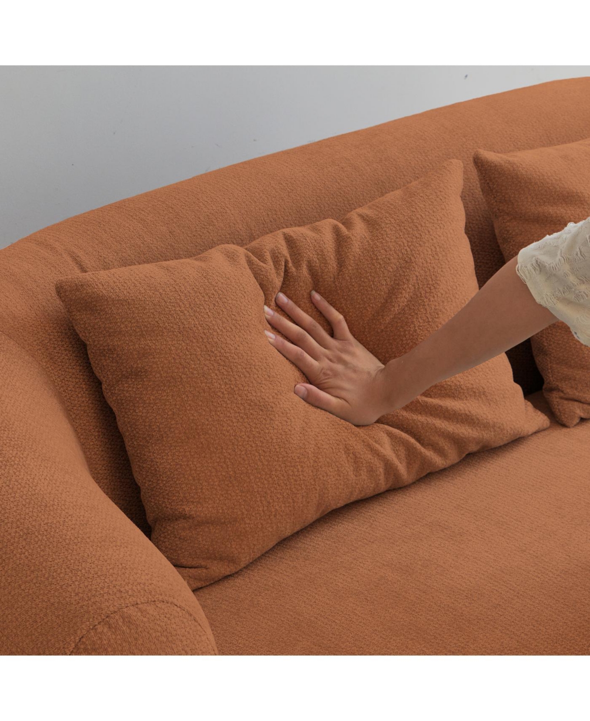 Streamdale Furniture Sofa-in-a-Box Orange Memory Foam 2-Seater Couch, No Installation, Easy Transport