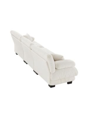  3-Seater Modular Chenille Sectional Sofa - Soft & Comfy Upholstered Furniture