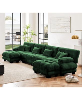 Streamdale Free Combination Modular Sectional Sofa, U Shaped Couch, 4-Seater Comfy Cloud Couch