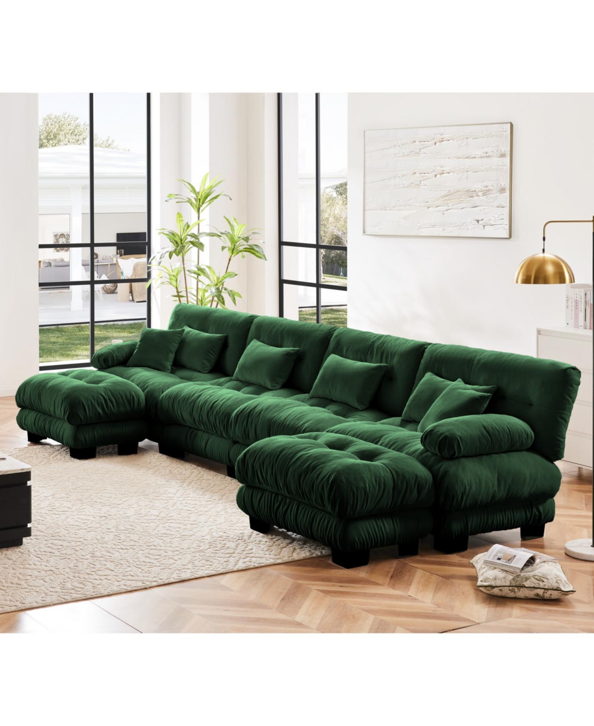 Streamdale Furniture Streamdale Free Combination Modular Sectional Sofa, U Shaped Couch, 4-Seater Comfy Cloud Couch