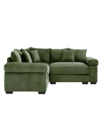 Oversized Cloud Modular Sectional Couch, Convertible, Deep Seat, Green
