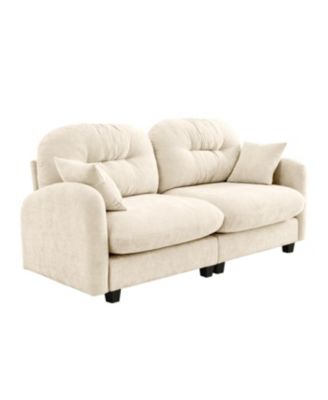 Streamdale Loveseat Cloud Chenille Sectional Couch, Tufted, Ergonomic, Easy Install, Beige