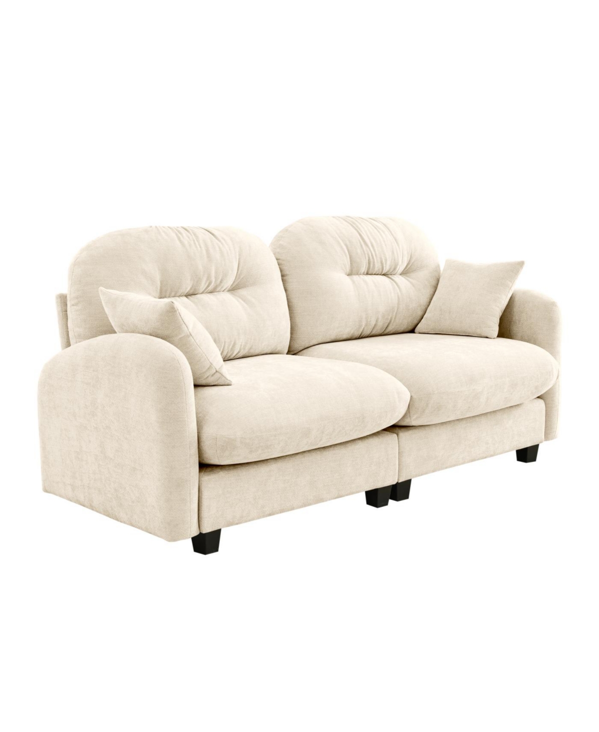 Streamdale Furniture Streamdale Loveseat Cloud Chenille Sectional Couch, Tufted, Ergonomic, Easy Install, Beige