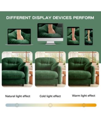 Cloud Sectional L-Shaped Couch w/ Ottoman, Soft Chenille, Tufted