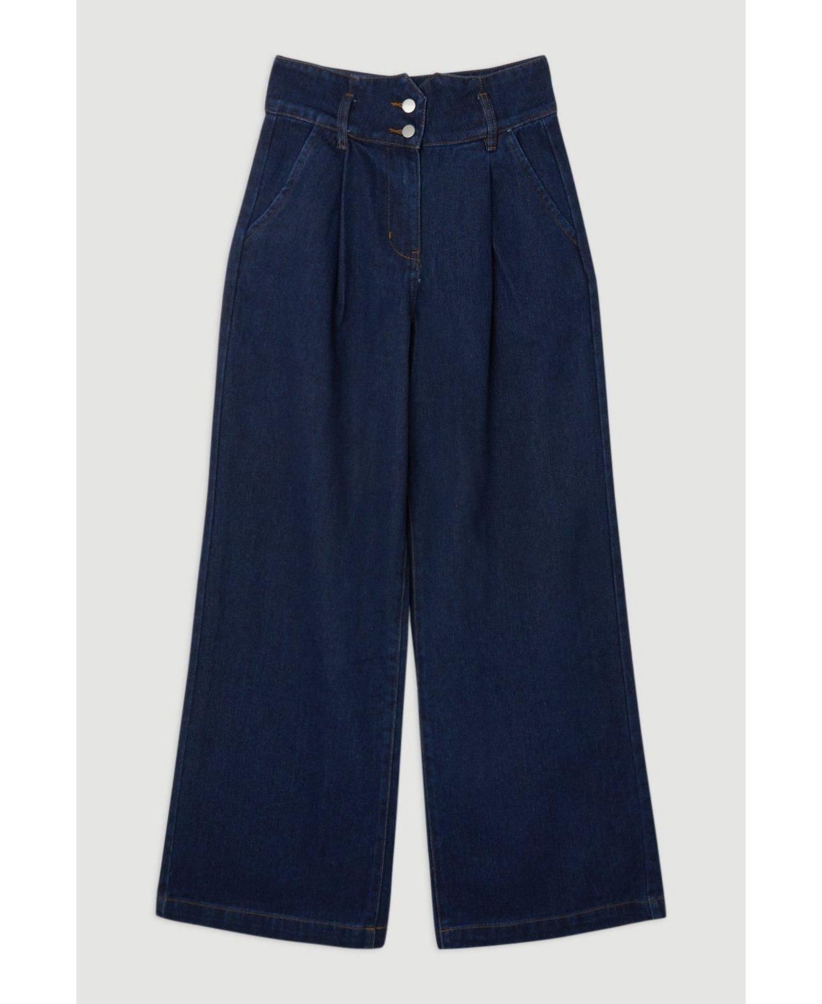 Karen Millen Women's Denim Wide Leg Pants