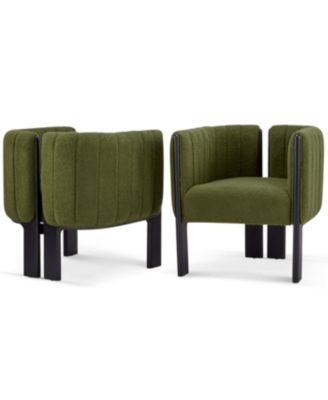 Streamdale Dining Chairs Set of 2, Modern Seating with Rubber Wood Frame