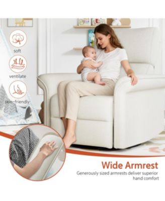 Streamdale Power Swivel Rocker Recliner Chair for Adults (Fabric+Light Gray)