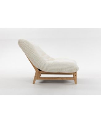 Streamdale Adults' Corduroy Bean Bag Chair with Backrest, Single Seat