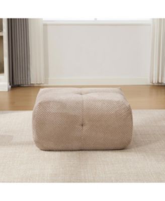 Streamdale 31" Modular Cloud Armless Chair with Ottoman Set, Taupe