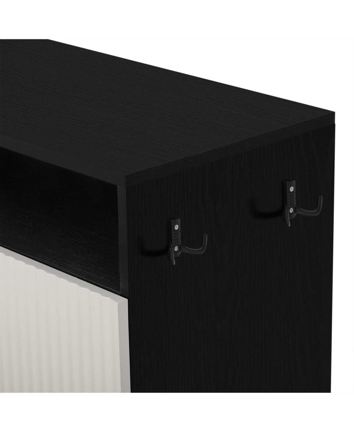 Streamdale Furniture Livingroom Cabinet with Shoe Bench, 2 Doors, 3-Tier Shelves, Entryway 4 Racks