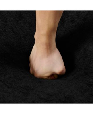 Streamdale Modern Cloud 4-Seater Curved Sectional Sofa, Minimalist Black Chenille Couch