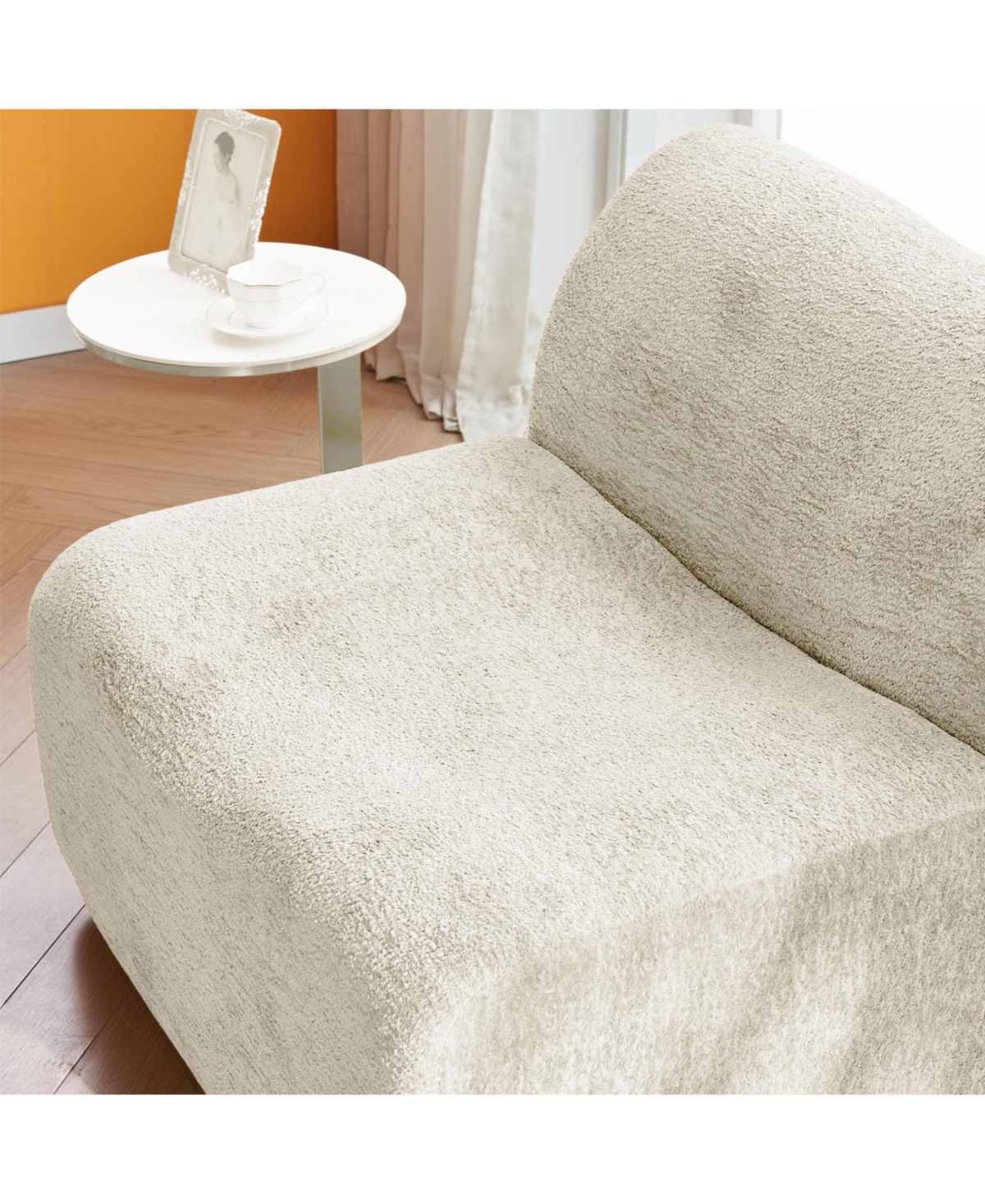 Streamdale Furniture Streamdale Single Foam Compression Sofa Chair with Footrest + Pillow