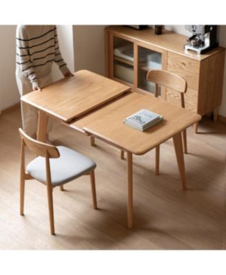 Solid Oak Round Dining Table (Extending, Seats 6-8