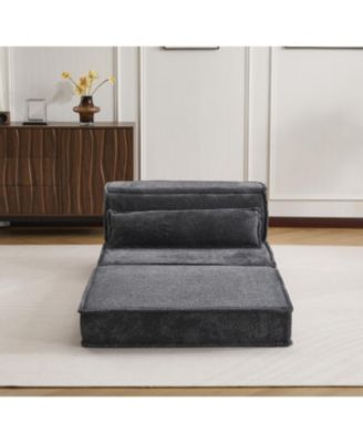 Streamdale Compression Sofa, Convertible Floor Sofa Bed, Modular Sectional Sofa, Dark Grey