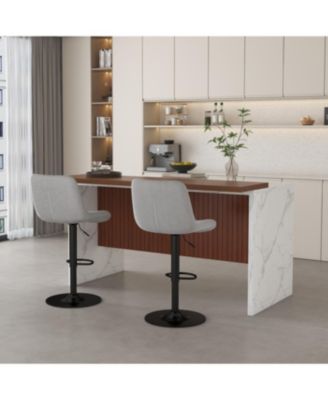 Black Marble Kitchen Island with LED Lighting & Grille Details