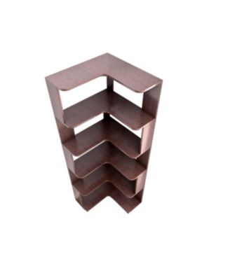 6 Tier L-Shaped Corner Bookshelf - Wooden Bookcase with Anti-Tip Device