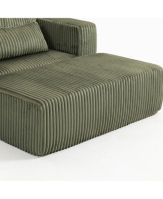 Streamdale Modern 3-Seat Modular Chenille Sectional with Low-Profile Design