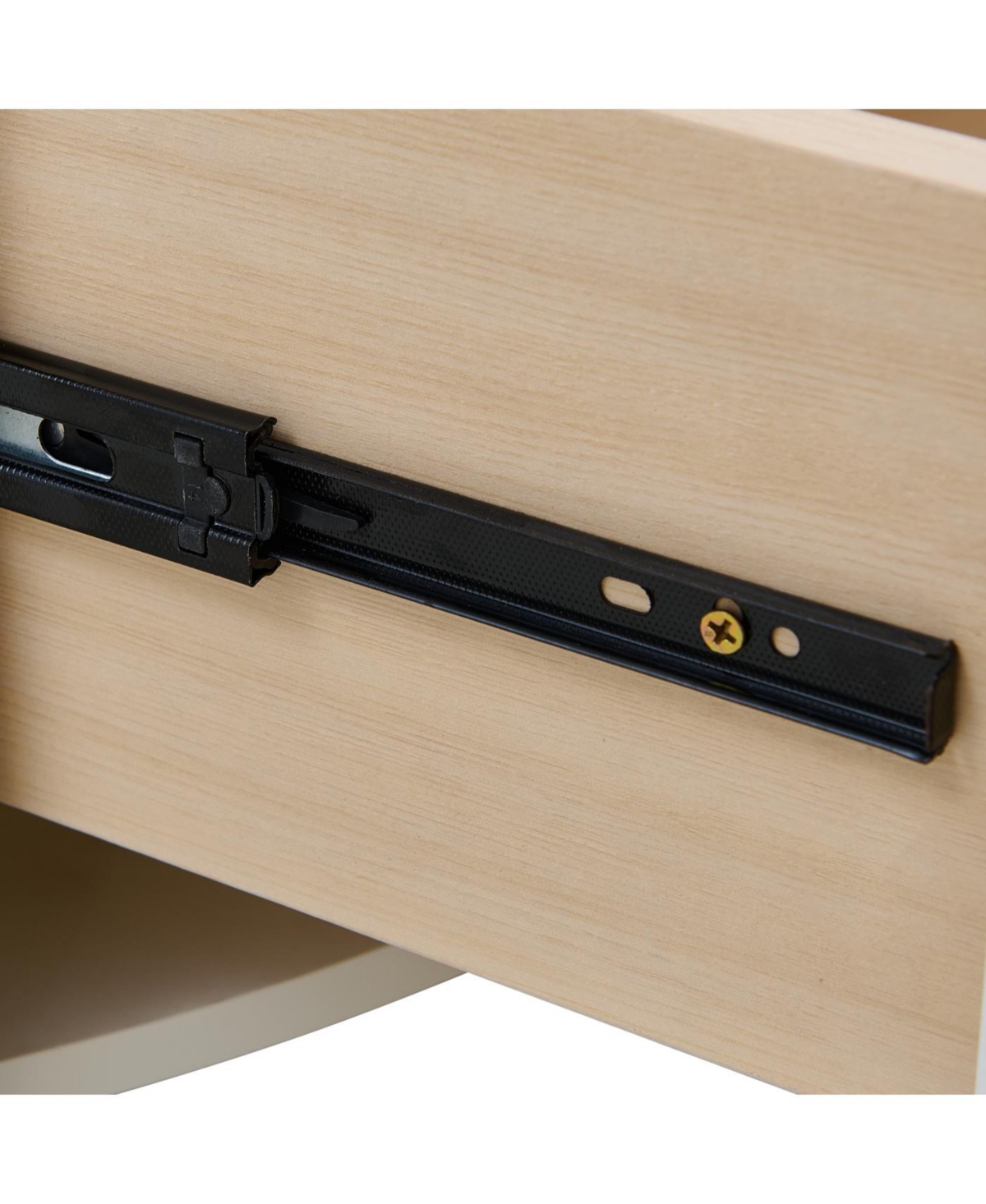 Streamdale Furniture Streamdale Modern Round Coffee Table with Casters & 2 Drawers, White Marble Top