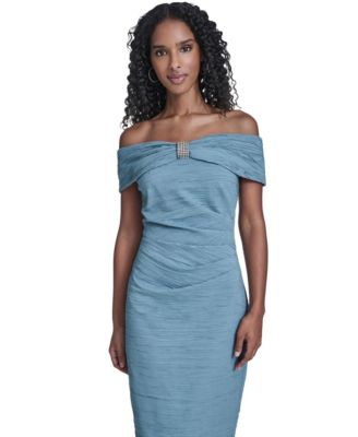 Women's Off-The-Shoulder Midi Cocktail Dress