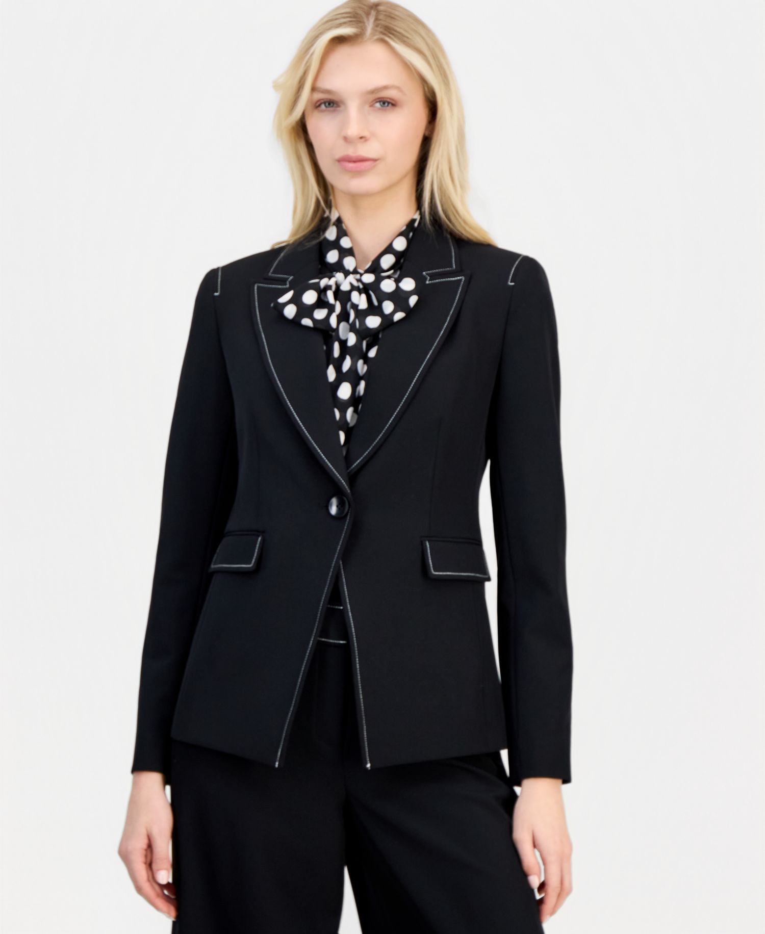 ASL Petite One-Button Blazer