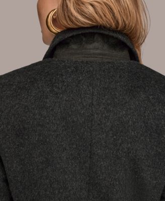 Women's Single-Breasted Stitch Trimmed Coat