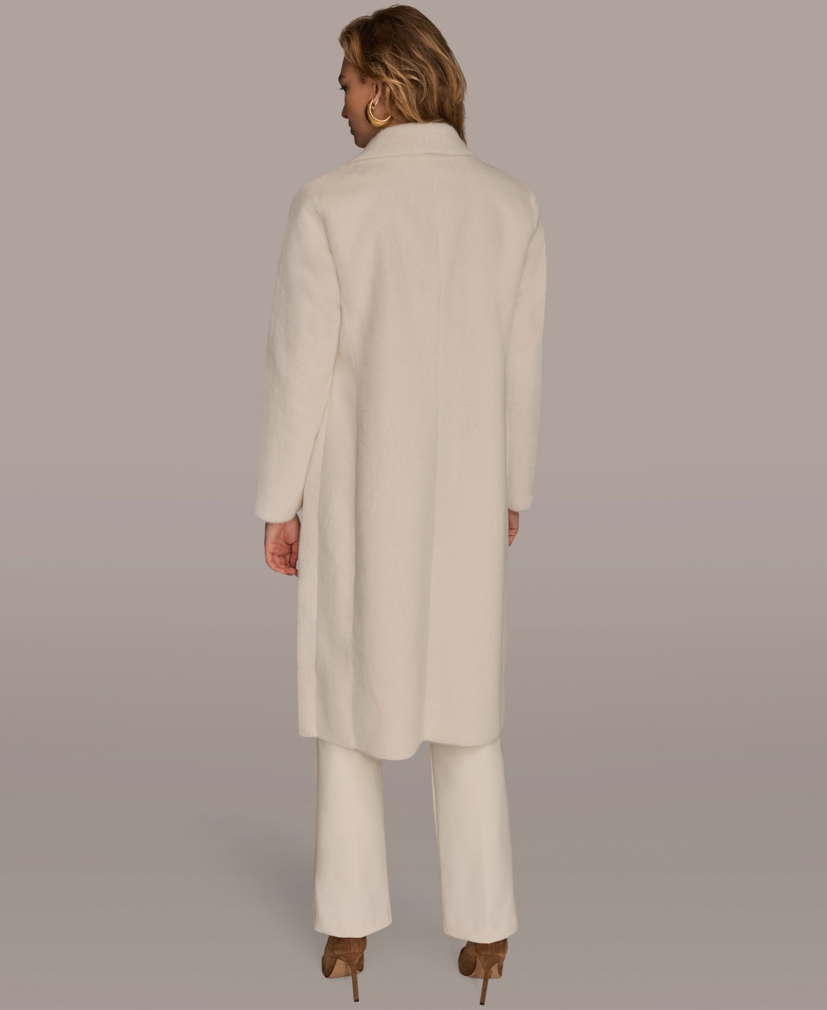 Donna Karan New York Women's Button Front Maxi Coat