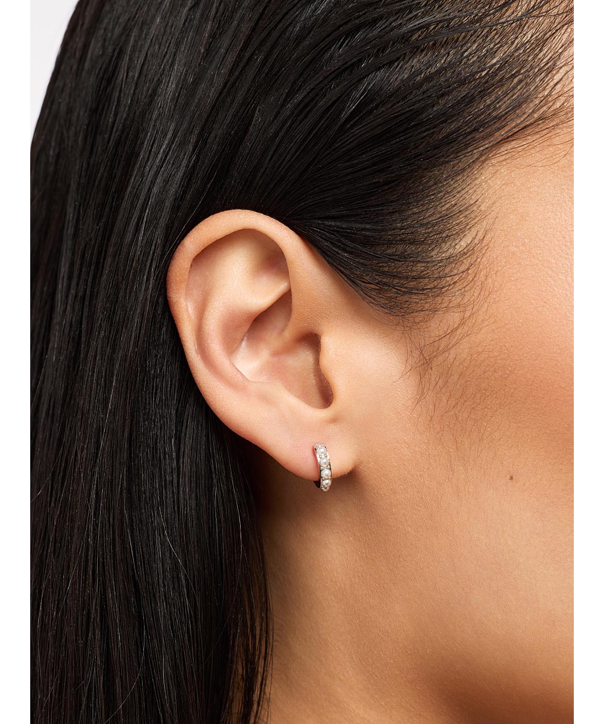 Ana Luisa Pearl Huggie Hoops - Ashley