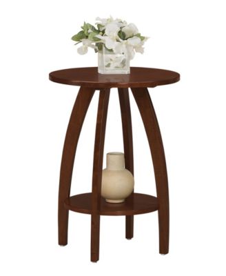 17.75" Aldrin Rubberwood Round End Table
