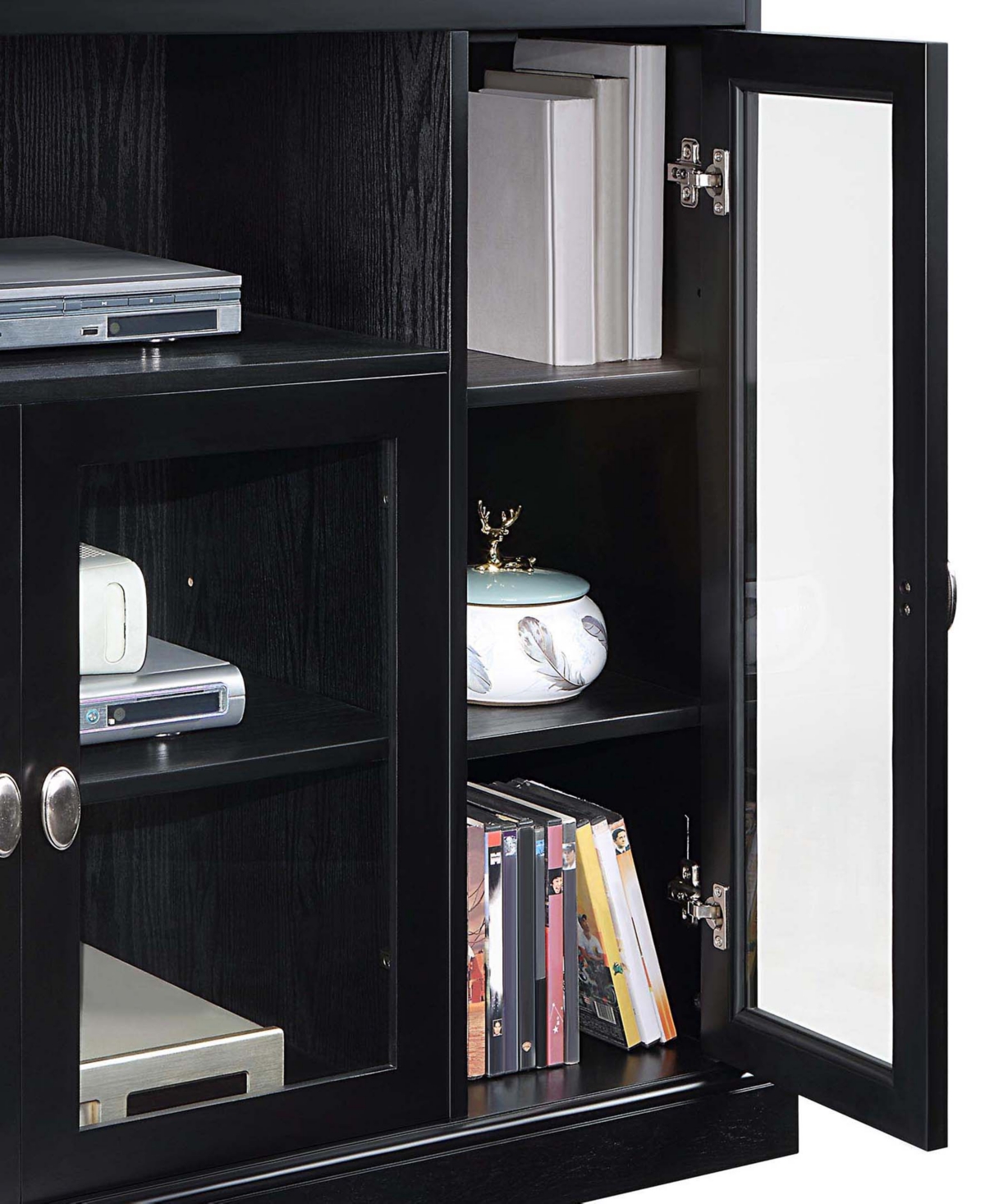 Convenience Concepts 52" Highboy Glass Storage Tv Stand